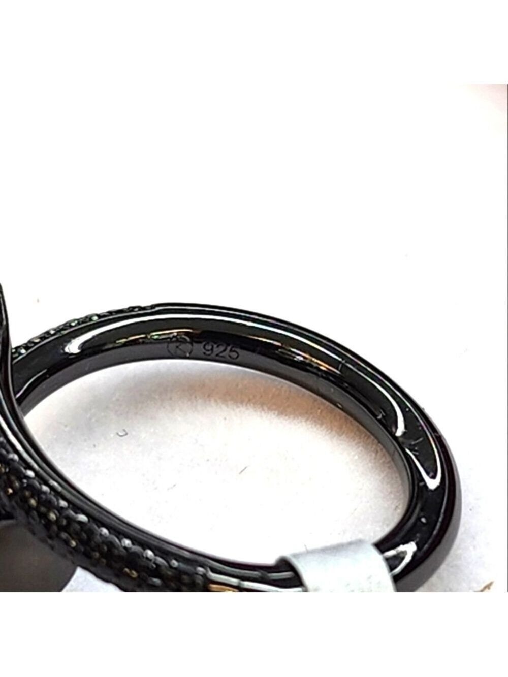 925 Sterling silver nail ring black rhodium - Picture 5 of 8
